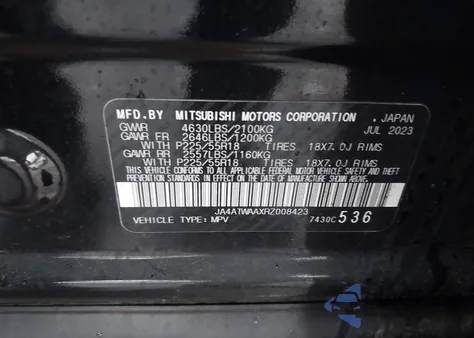 2024 Mitsubishi Eclipse Cross Se S-Awc z USA, uszkodzony, nr VIN JA4ATWAAXRZ008423